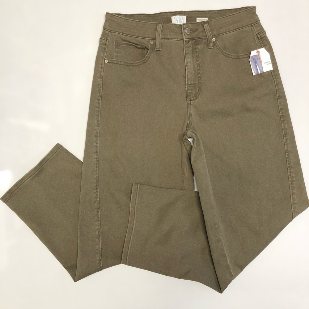 Time and true high rise barrel leg jeans size 10
